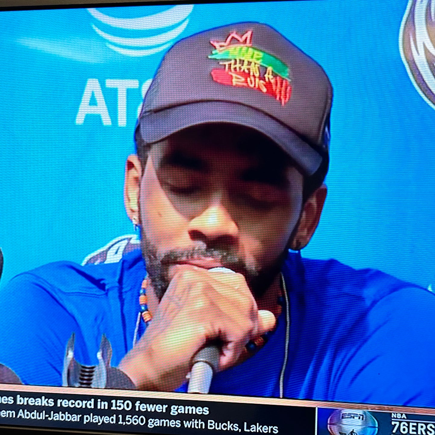 Kyrie Irving Wearing More Than A Run's Trucker Hat